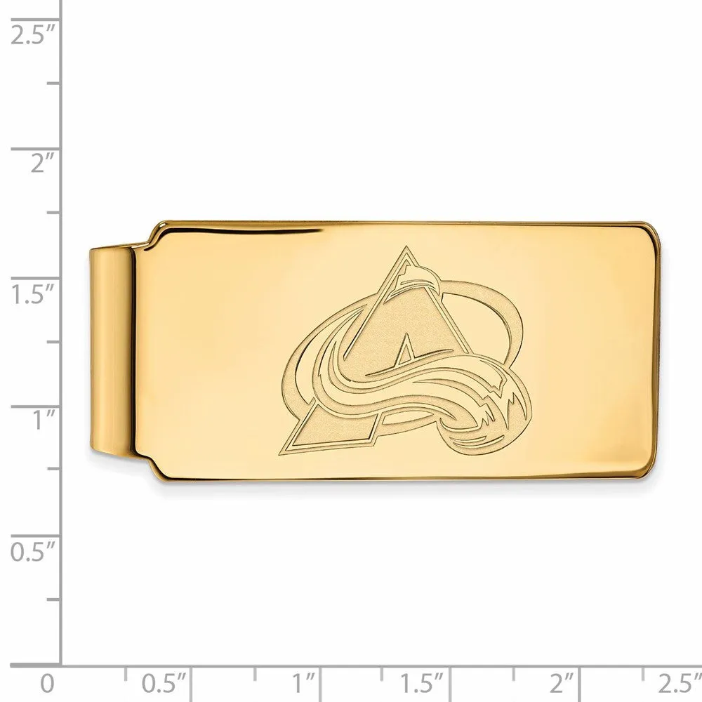 10k Yellow Gold NHL Colorado Avalanche Money Clip