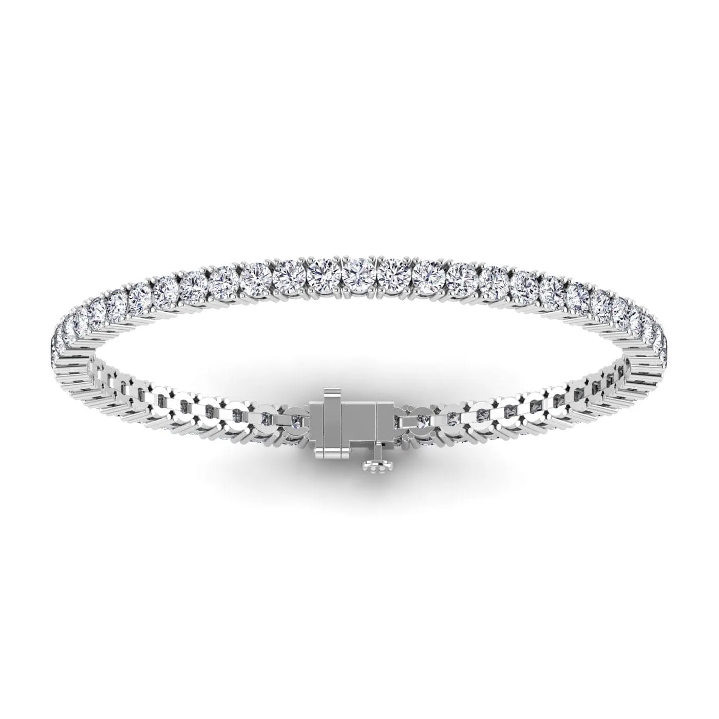 14K & 18K Gold Diamond Large Tennis Bracelet 4.8 ct, 4-prong setting, Lab Grown