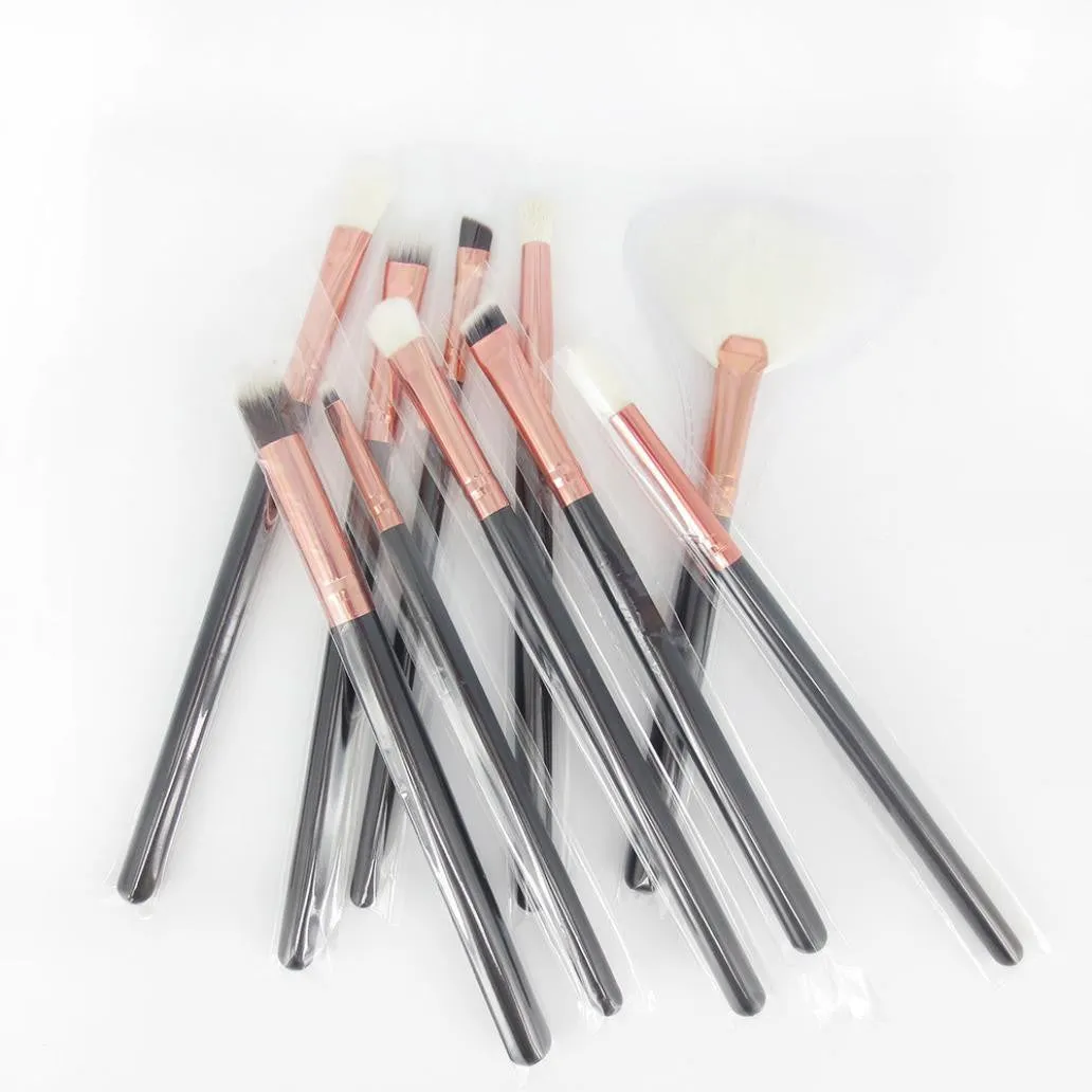15PCS Maange Makeup Brushes Foundation Powder Eyeshadow eyelashes rose gold Powder Foundation ovale makeup brush cosmetics