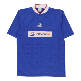 1998 France World Cup Coupe Du Monde Football Football Shirt - Medium Blue Polyester