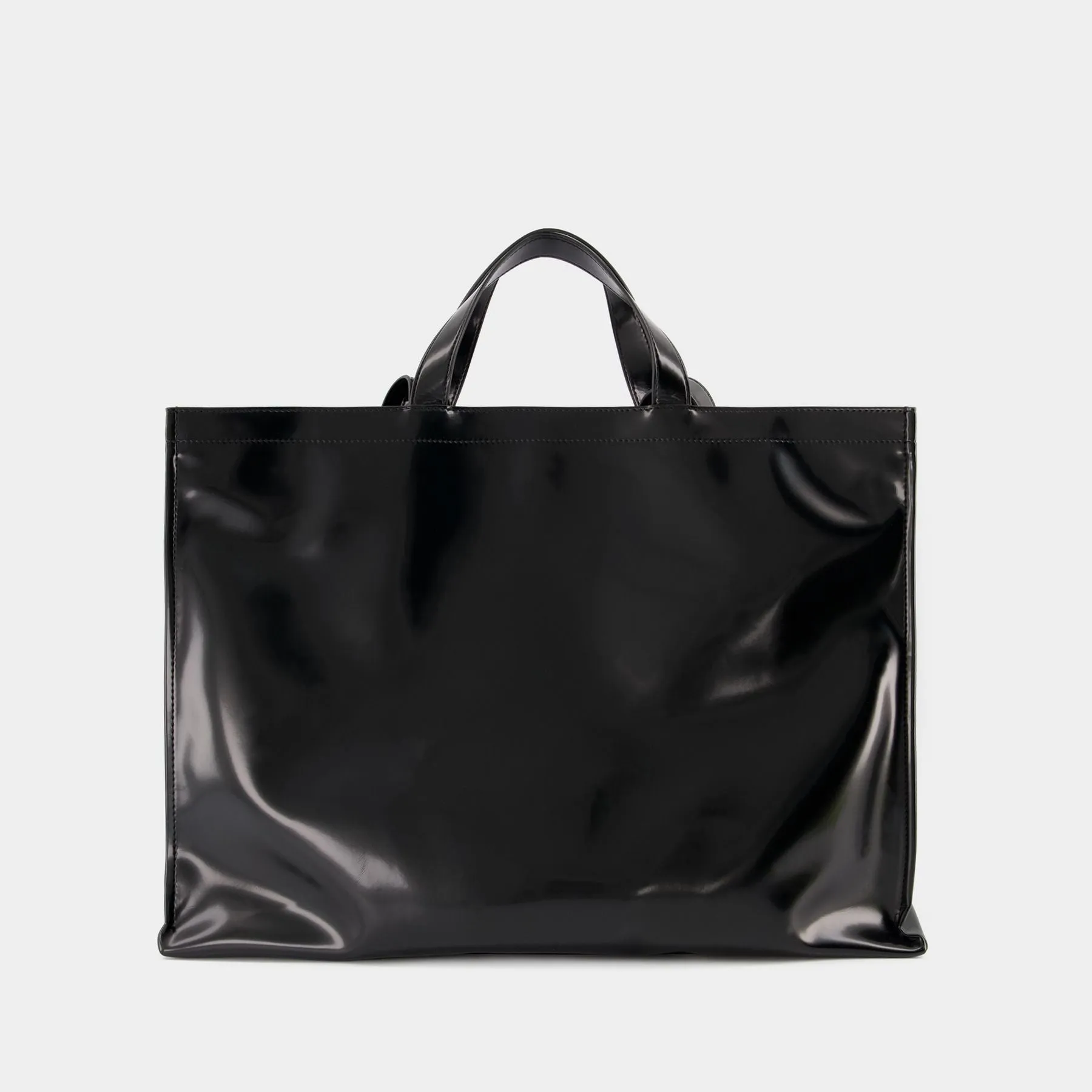 Acne Studios  Logo Ew Tote Bag - Acne Studios -  Black - Cotton