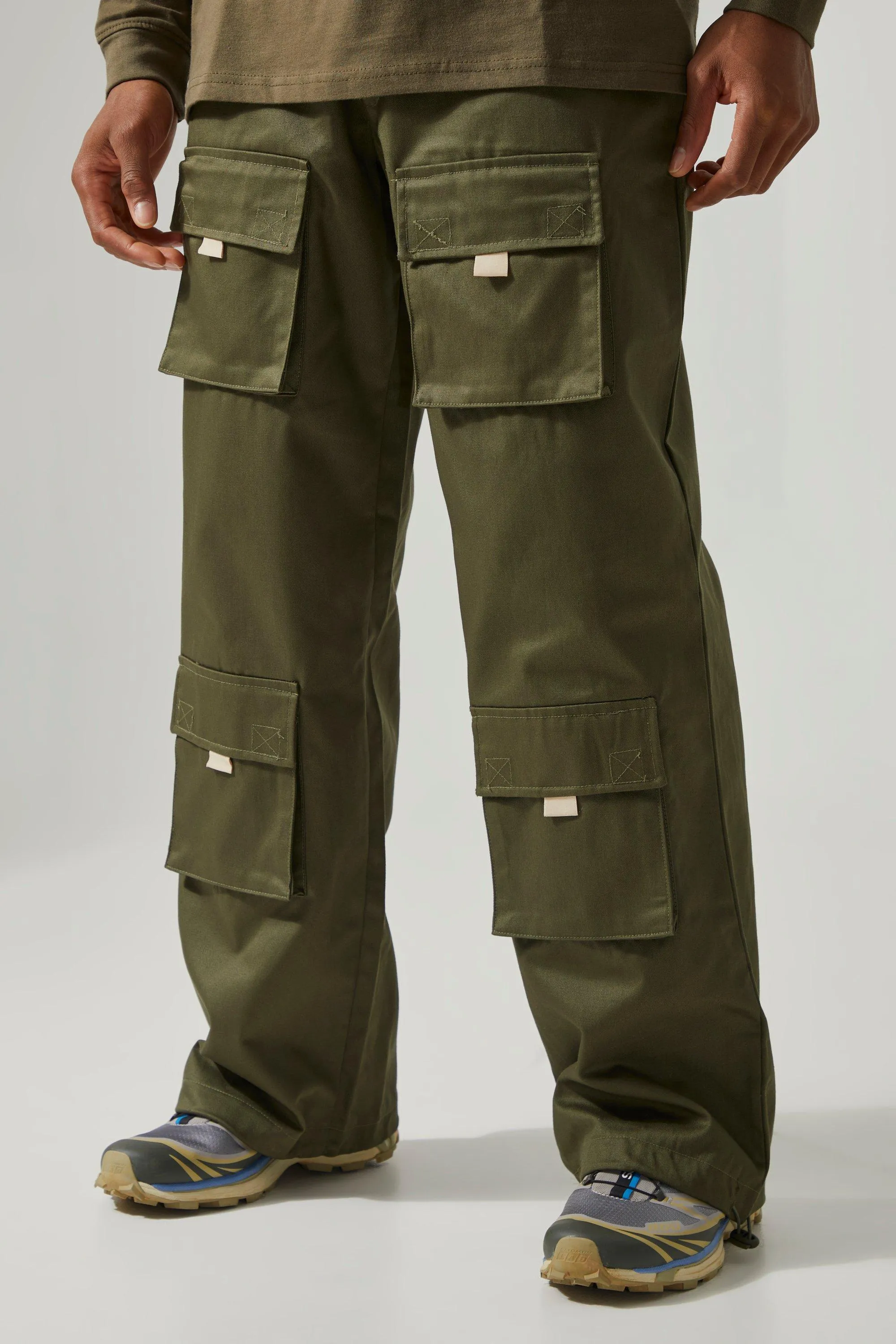 Active Twill Wide Leg Cargo Pants