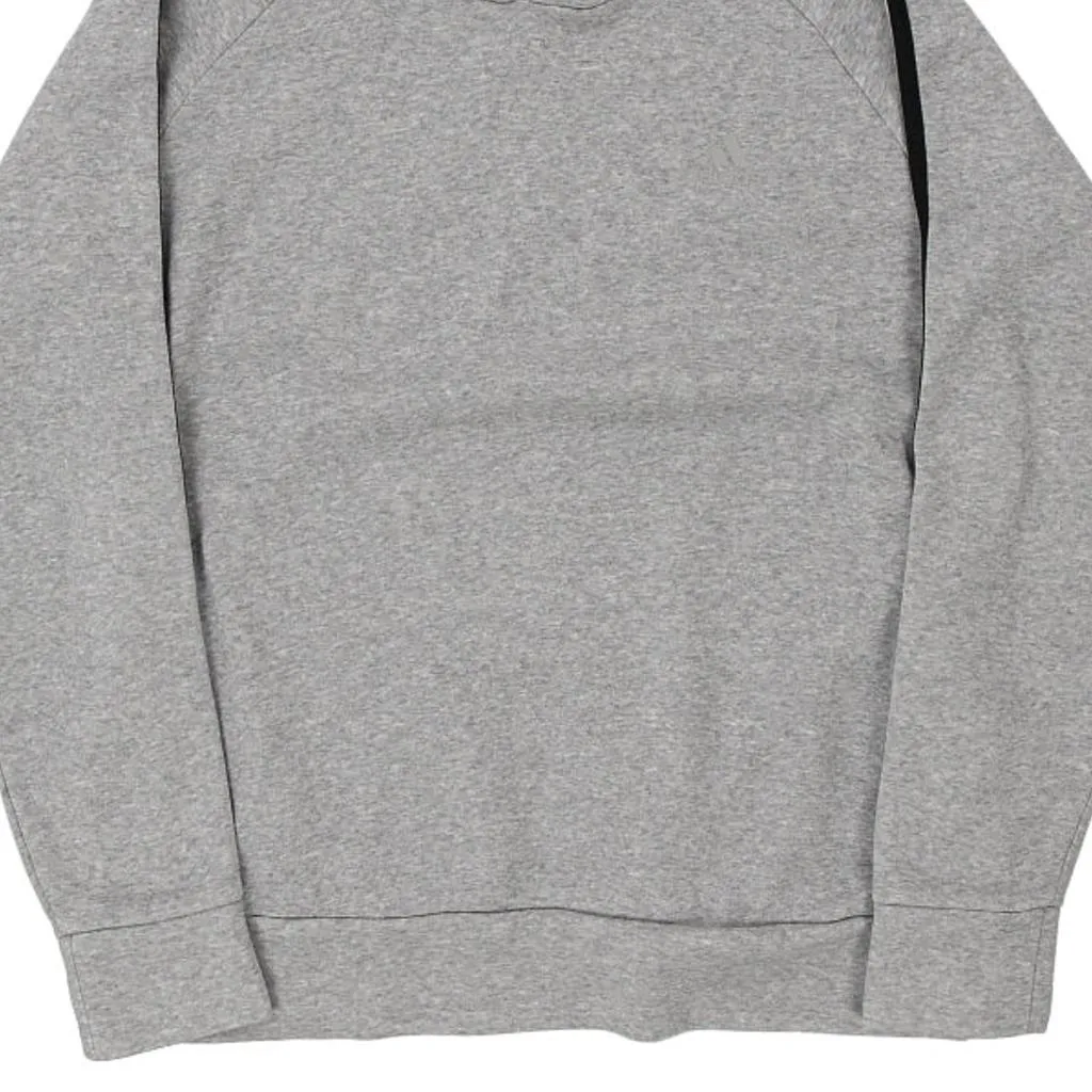 Adidas Hoodie - Large Grey Cotton Blend