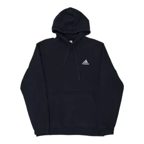 Adidas Hoodie - Large Navy Cotton Blend