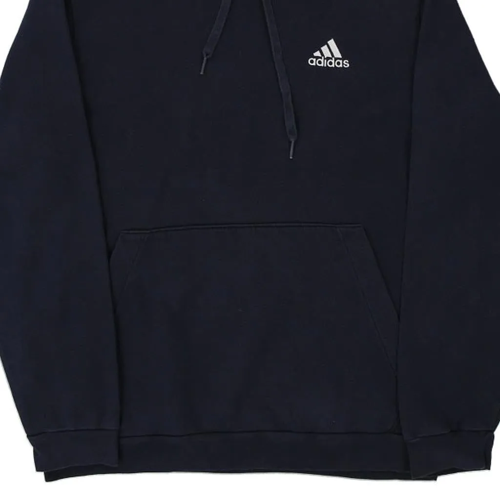 Adidas Hoodie - Large Navy Cotton Blend