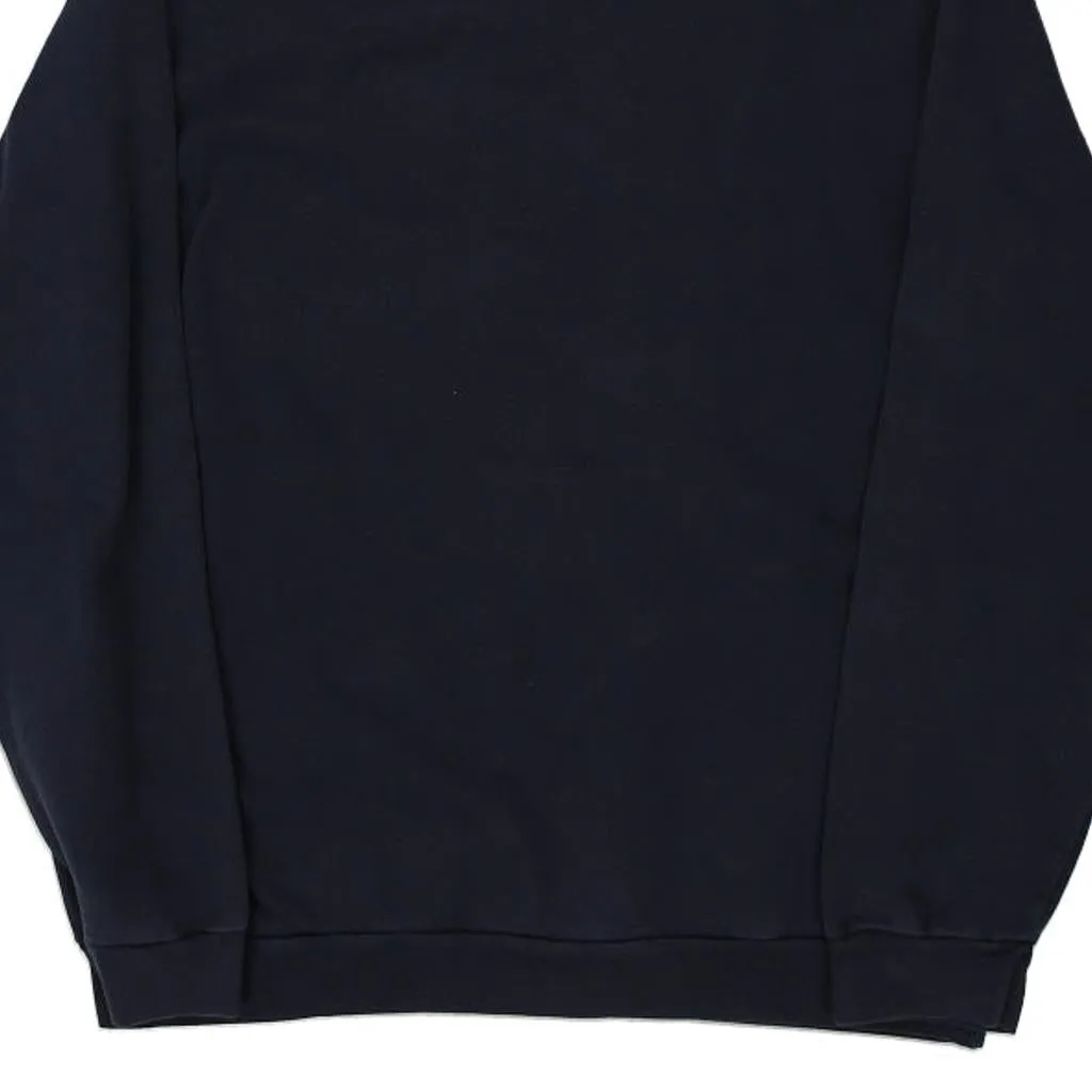 Adidas Hoodie - Large Navy Cotton Blend