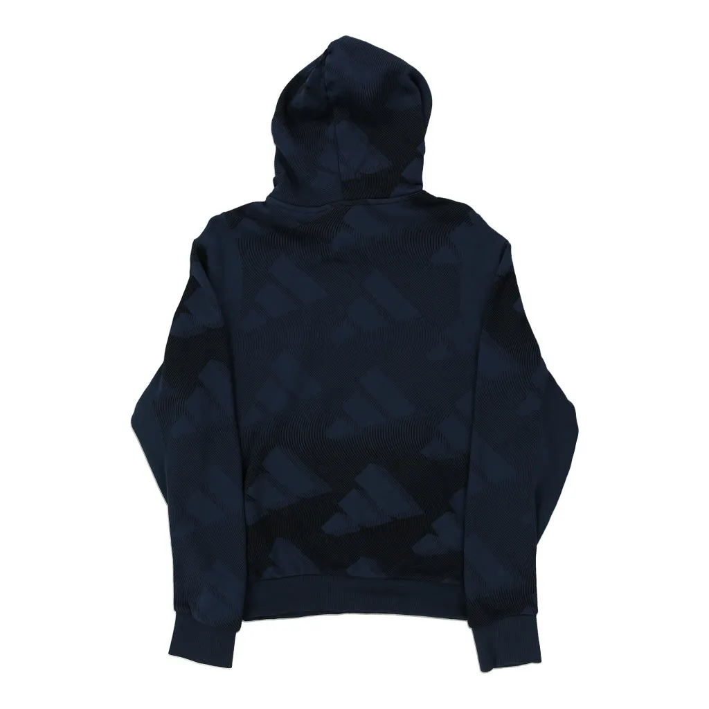 Adidas Hoodie - Medium Navy Cotton Blend