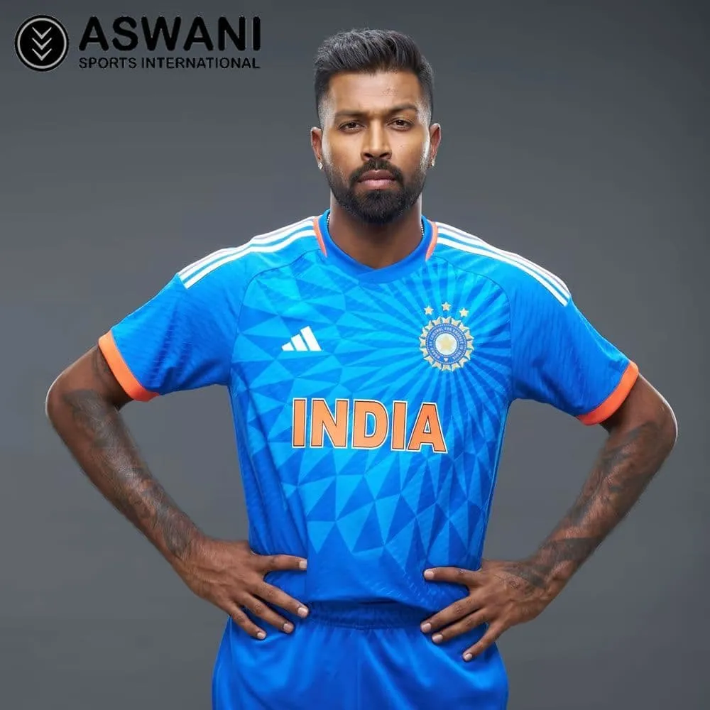 adidas India Match Jersey, Mens T20 Player Edition Cricket Shirt 2023
