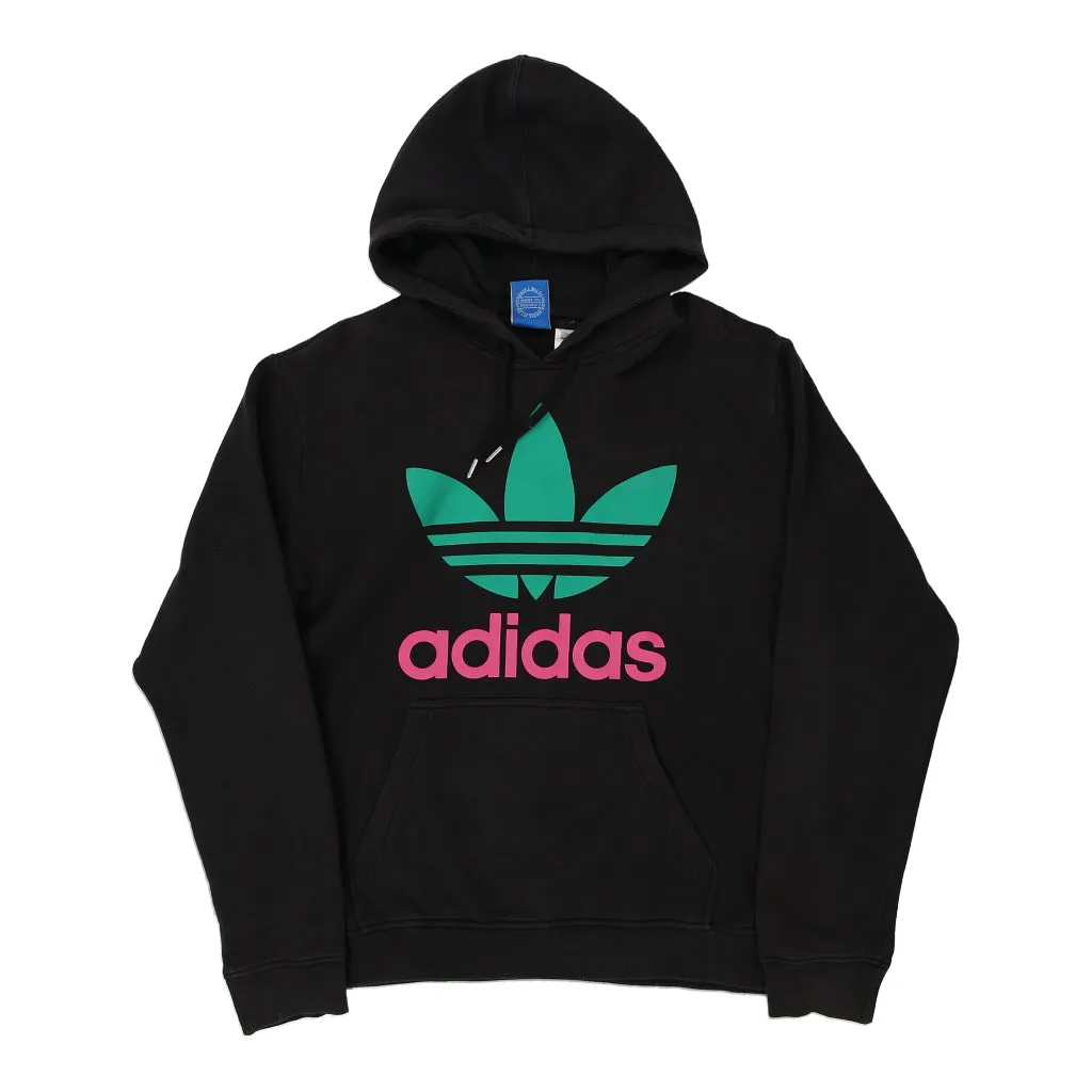 Adidas Spellout Hoodie - XL Black Cotton Blend