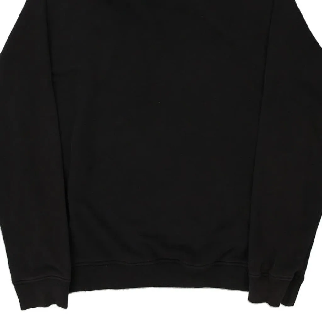 Adidas Spellout Hoodie - XL Black Cotton Blend