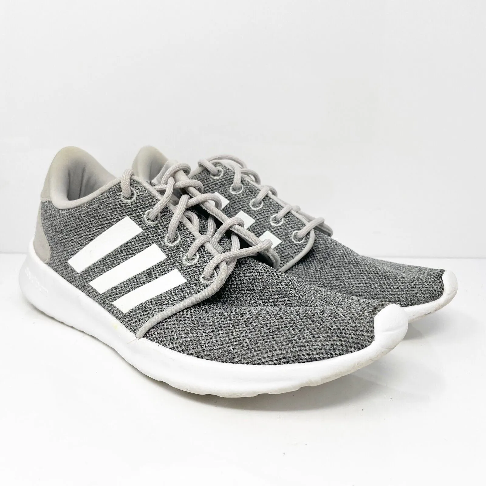 Adidas Womens Cloudfoam QT Racer AW4313 Gray Running Shoes Sneakers Size 6.5