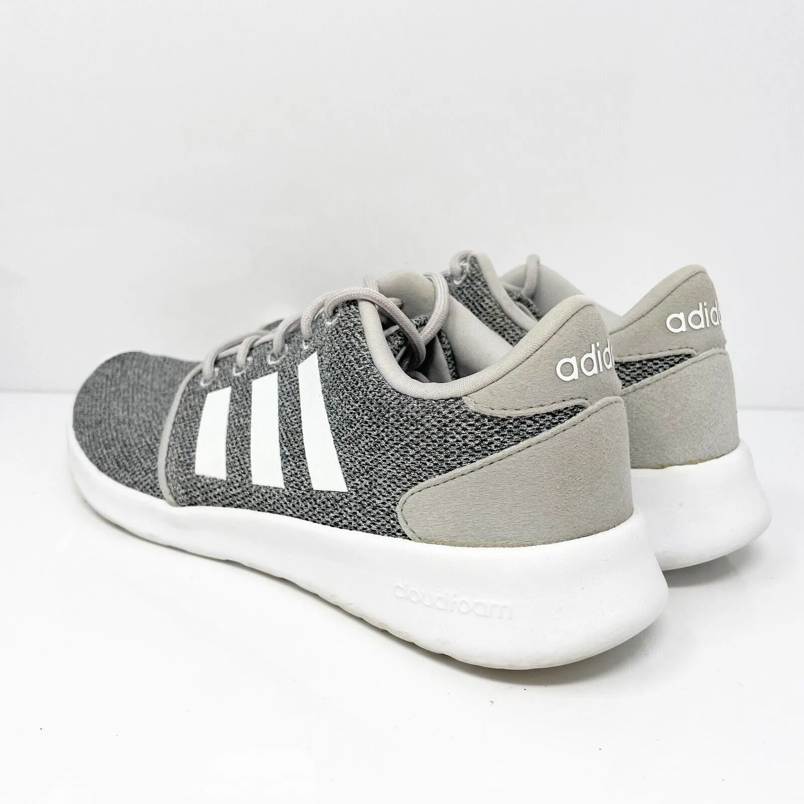 Adidas Womens Cloudfoam QT Racer AW4313 Gray Running Shoes Sneakers Size 6.5