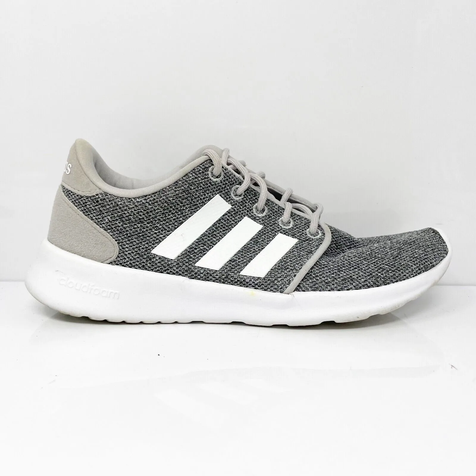 Adidas Womens Cloudfoam QT Racer AW4313 Gray Running Shoes Sneakers Size 6.5