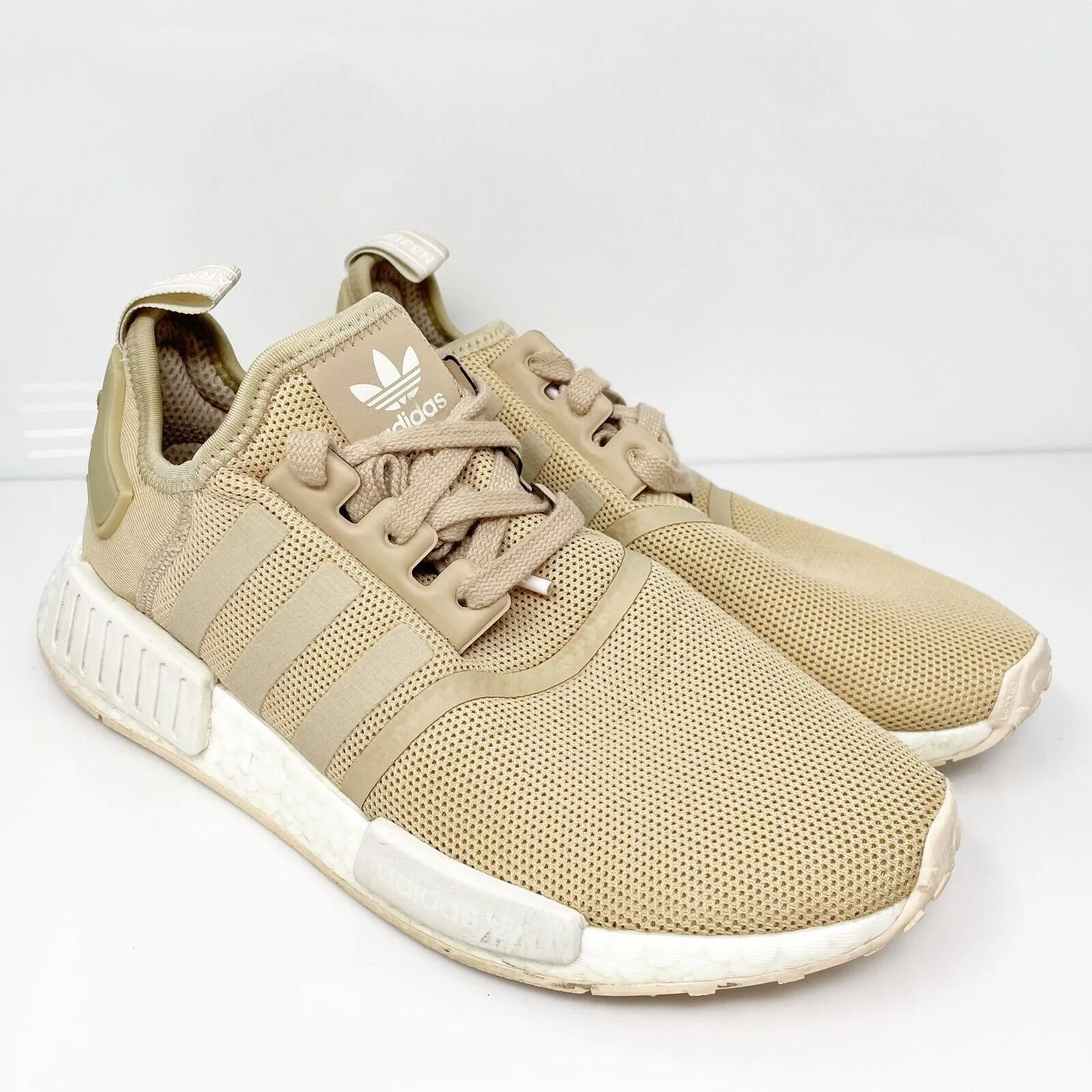 Adidas Womens NMD R1 FW6431 Beige Running Shoes Sneakers Size 8.5