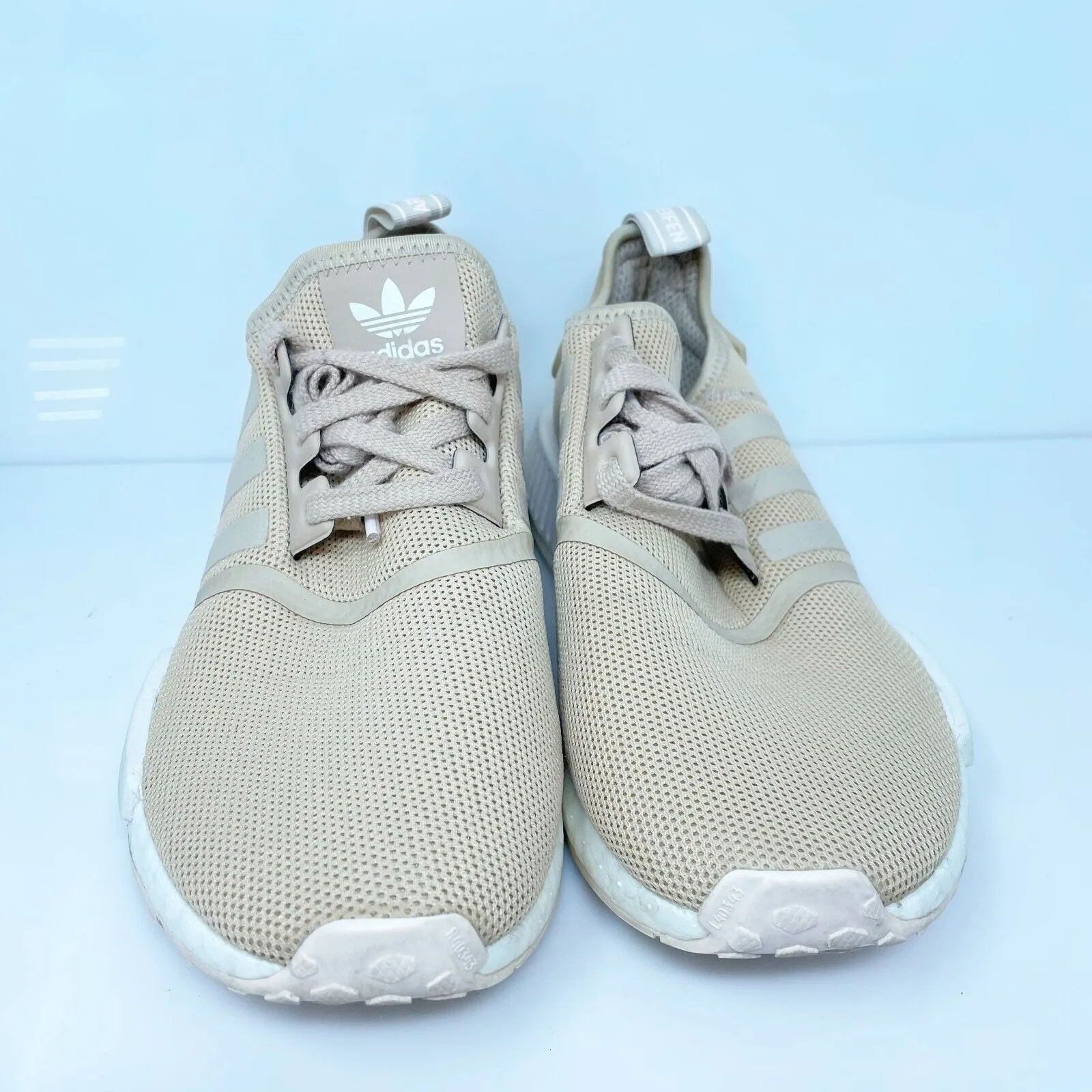 Adidas Womens NMD R1 FW6431 Beige Running Shoes Sneakers Size 8.5