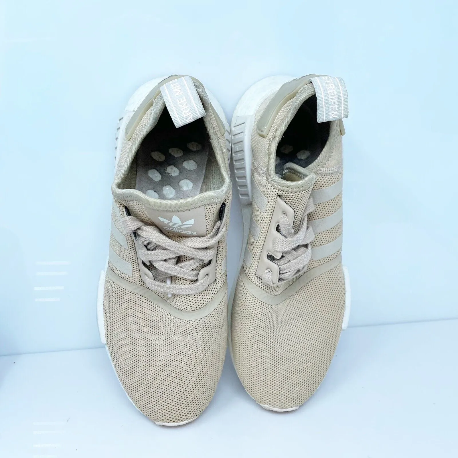 Adidas Womens NMD R1 FW6431 Beige Running Shoes Sneakers Size 8.5