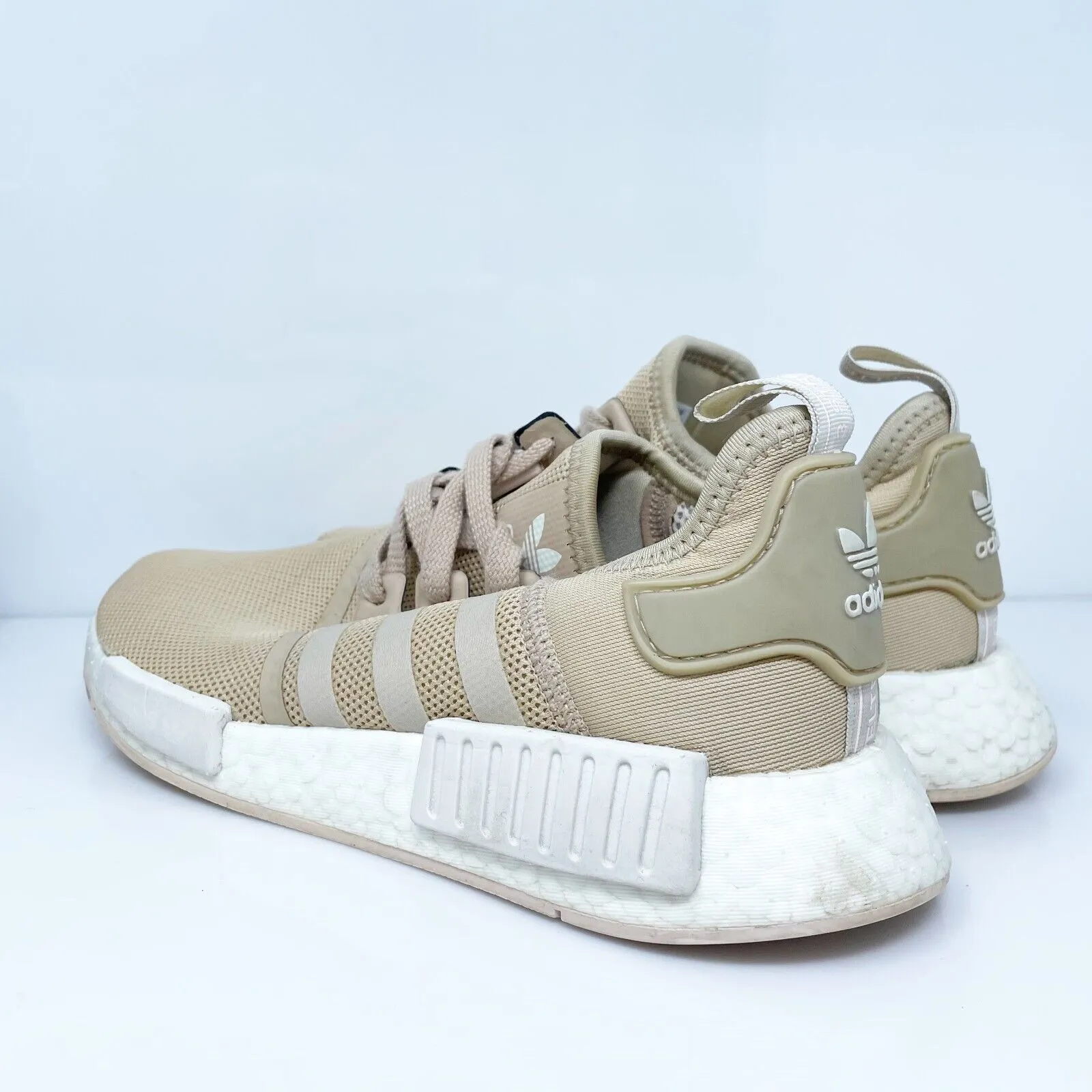 Adidas Womens NMD R1 FW6431 Beige Running Shoes Sneakers Size 8.5