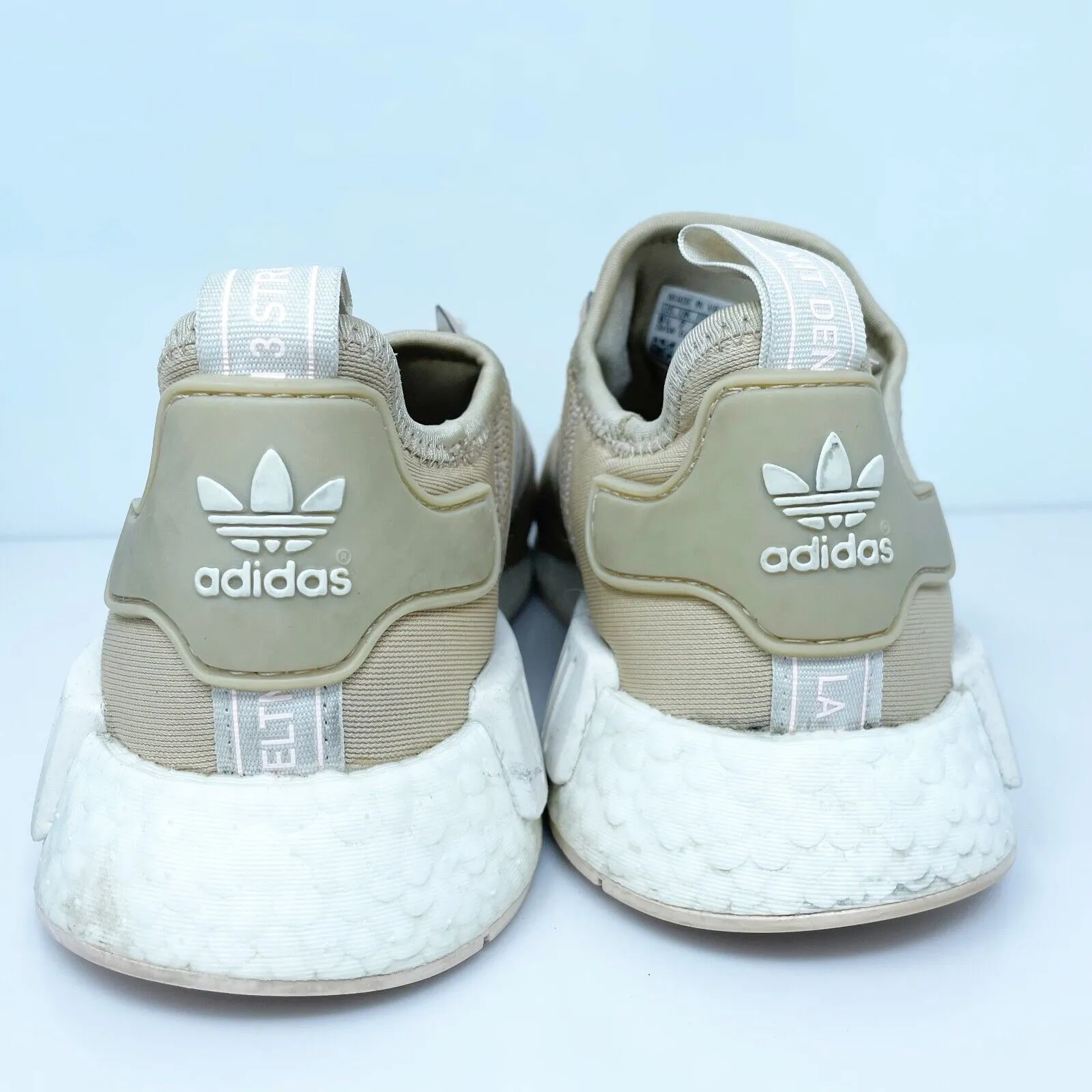 Adidas Womens NMD R1 FW6431 Beige Running Shoes Sneakers Size 8.5