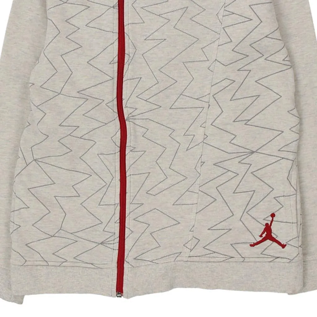 Age 14-16 Jordan Hoodie - 2XL Grey Cotton Blend