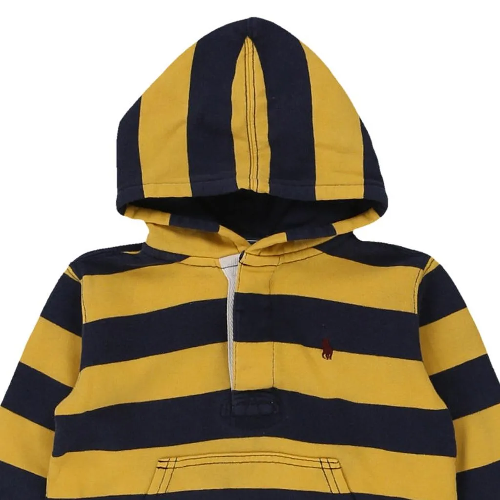 Age 18 Months Ralph Lauren Striped Hoodie - 2XS Yellow Cotton