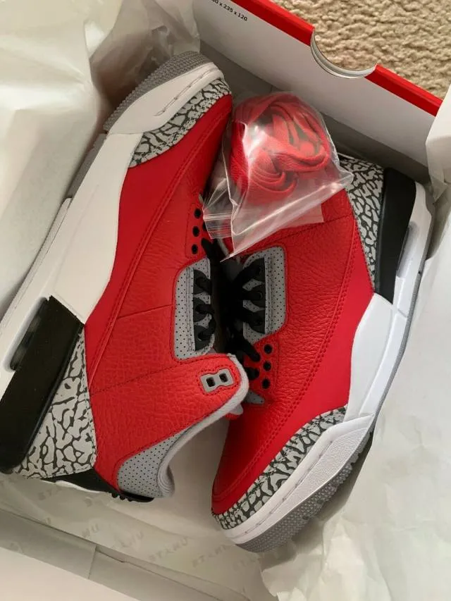 Air jordan 3 red cement nike chi