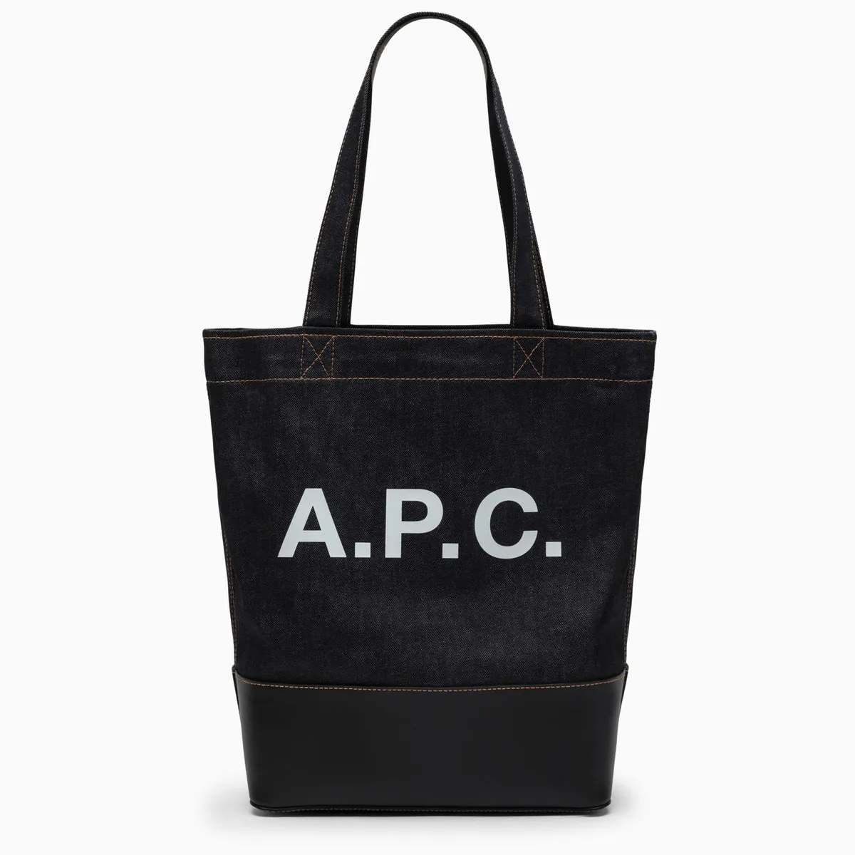 A.P.C.    A.P.C. Blue Denim Tote Bag With Logo