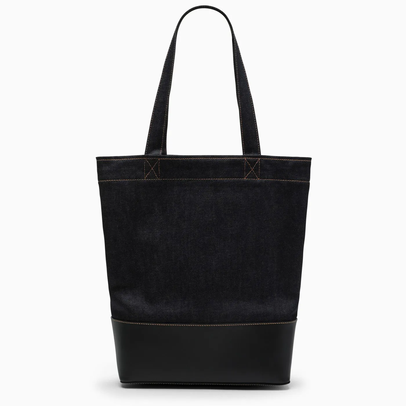 A.P.C.    A.P.C. Blue Denim Tote Bag With Logo