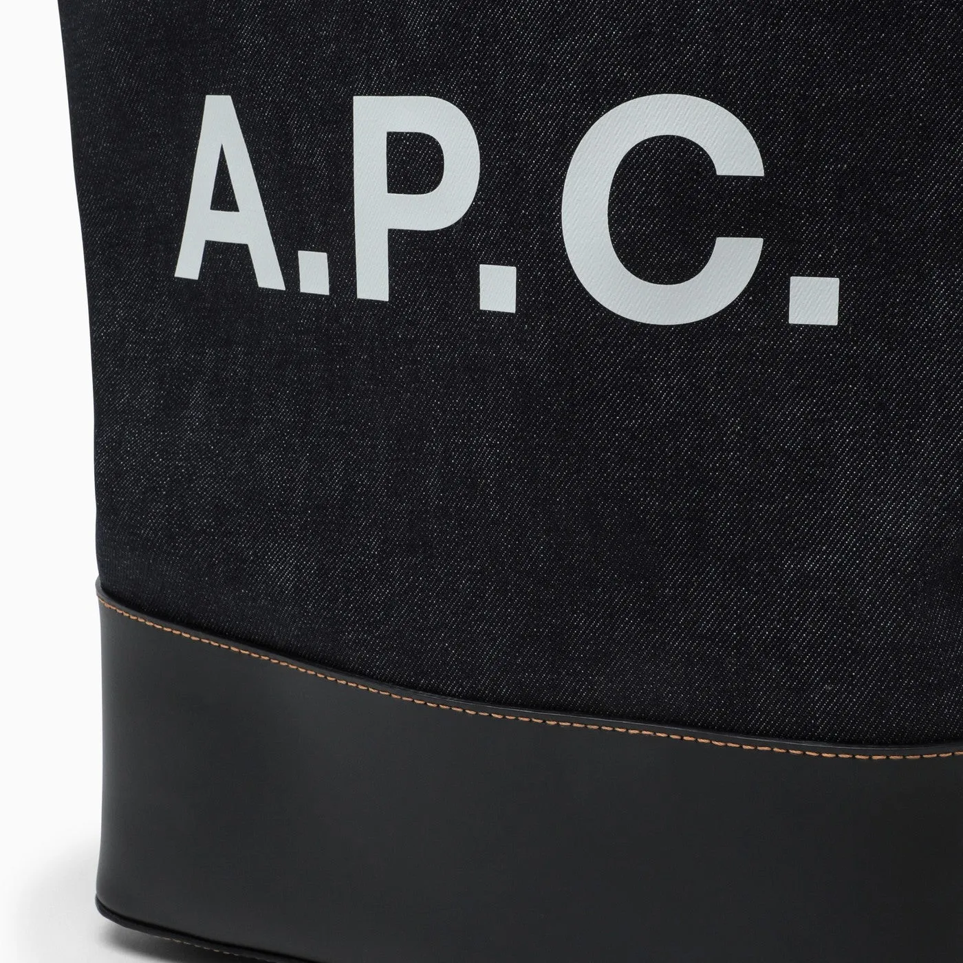 A.P.C.    A.P.C. Blue Denim Tote Bag With Logo