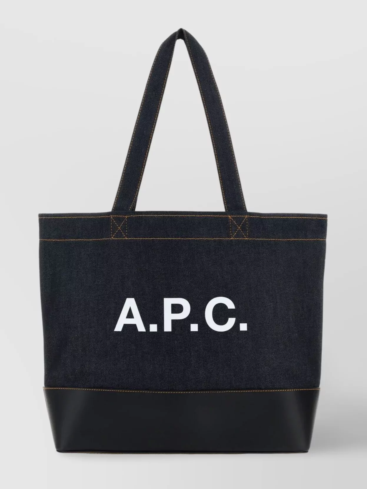 A.P.C.   Axel denim and leather tote bag