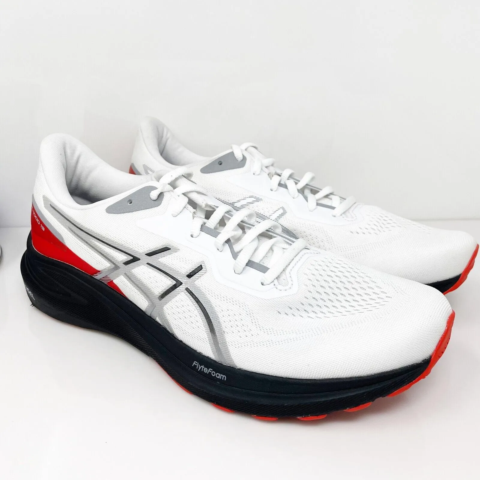 Asics Mens GT 1000 13 1011B858 White Running Shoes Sneakers Size 12