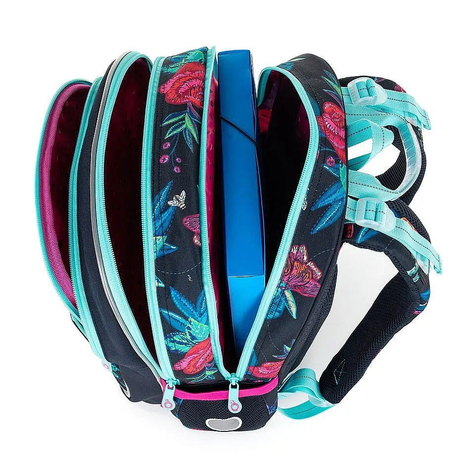 backpack Topgal BAZI 22003 - G/Blue/Butterfly - girl´s