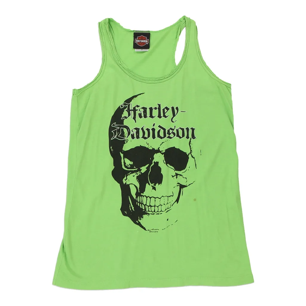 Bahamas Harley Davidson Graphic Vest - Small Green Cotton