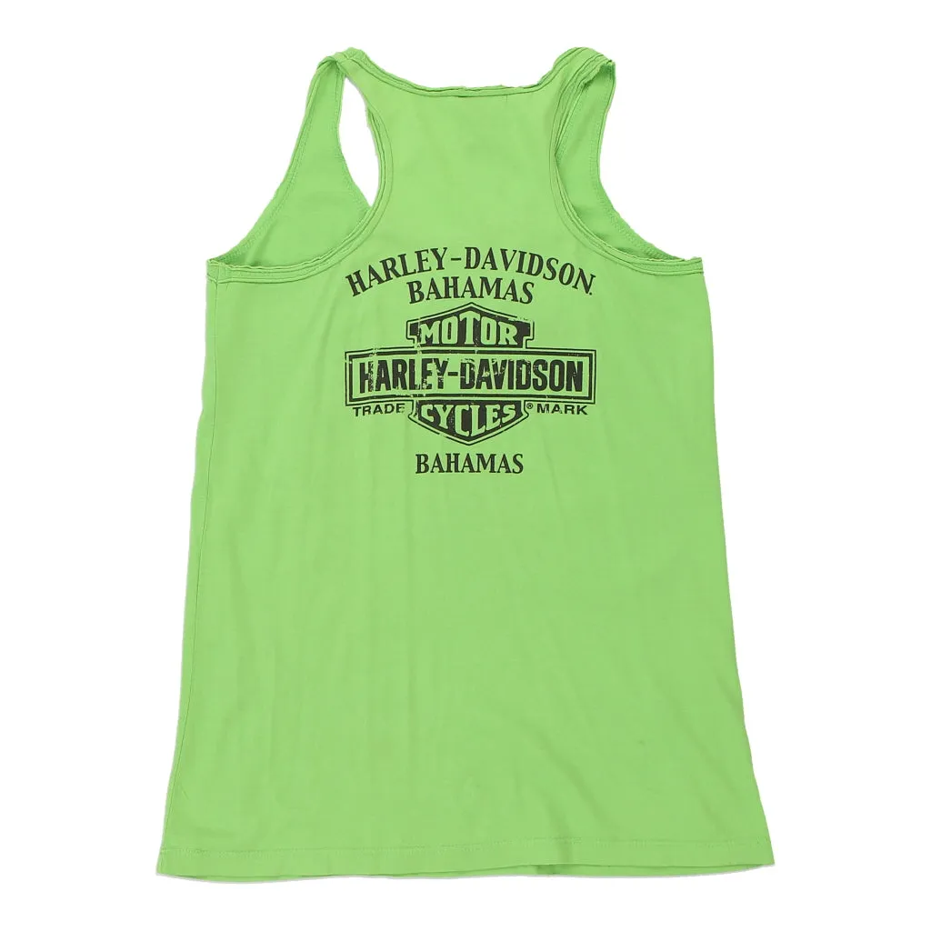 Bahamas Harley Davidson Graphic Vest - Small Green Cotton