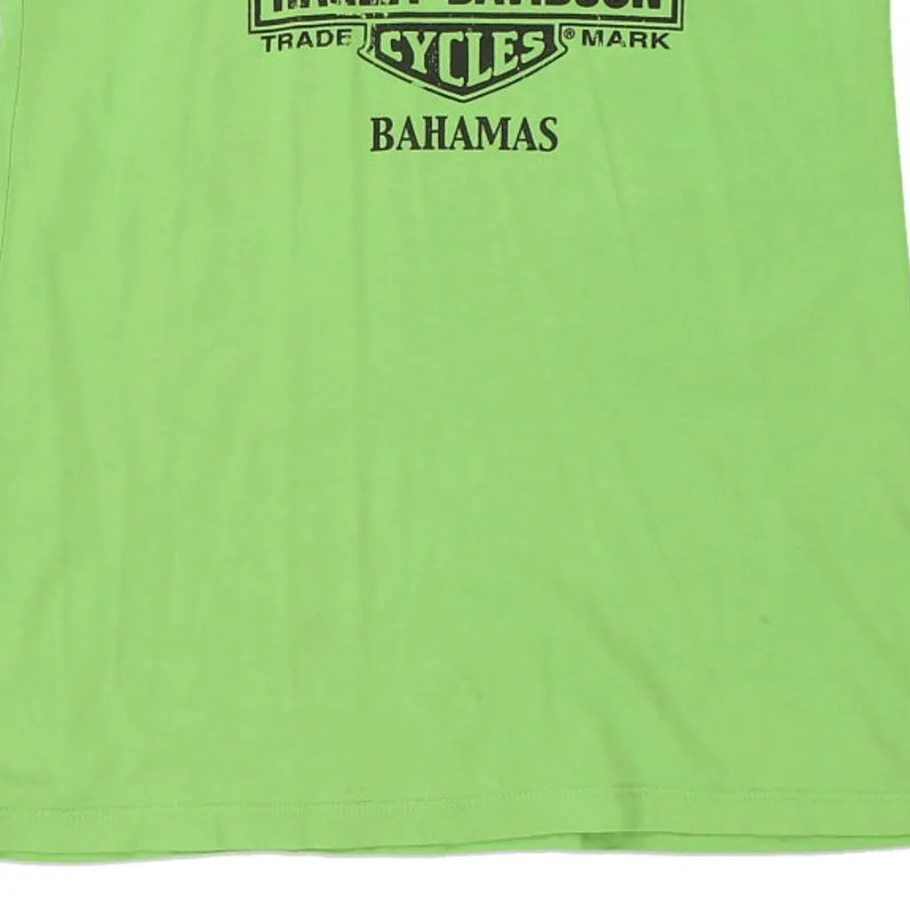 Bahamas Harley Davidson Graphic Vest - Small Green Cotton