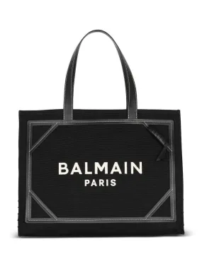 Balmain    Balmain B Army Medium Canvas And Leather Tote Bag