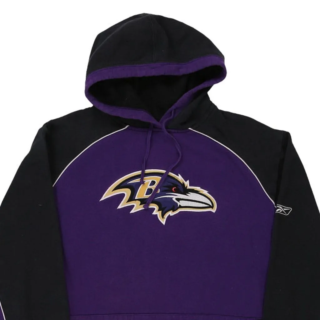 Baltimore Ravens Reebok NFL Hoodie - Medium Purple Cotton Blend