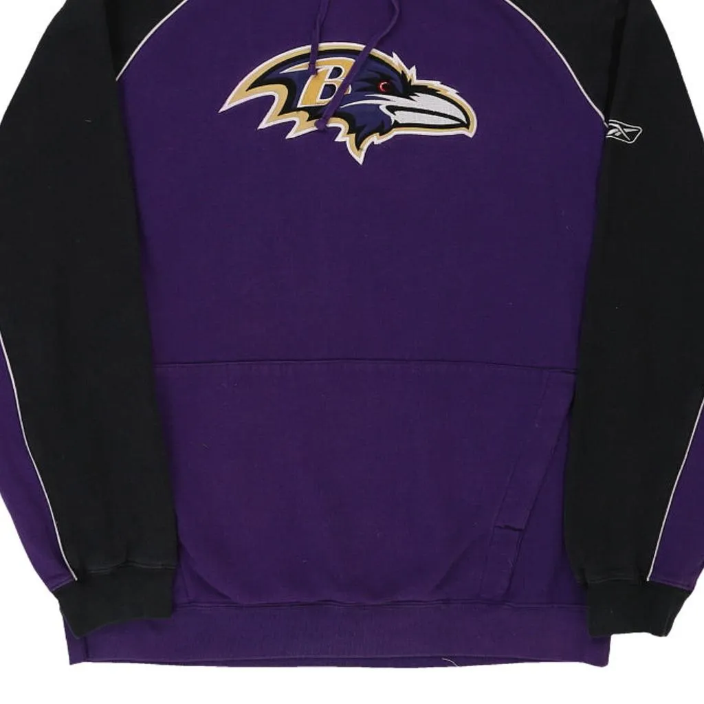 Baltimore Ravens Reebok NFL Hoodie - Medium Purple Cotton Blend