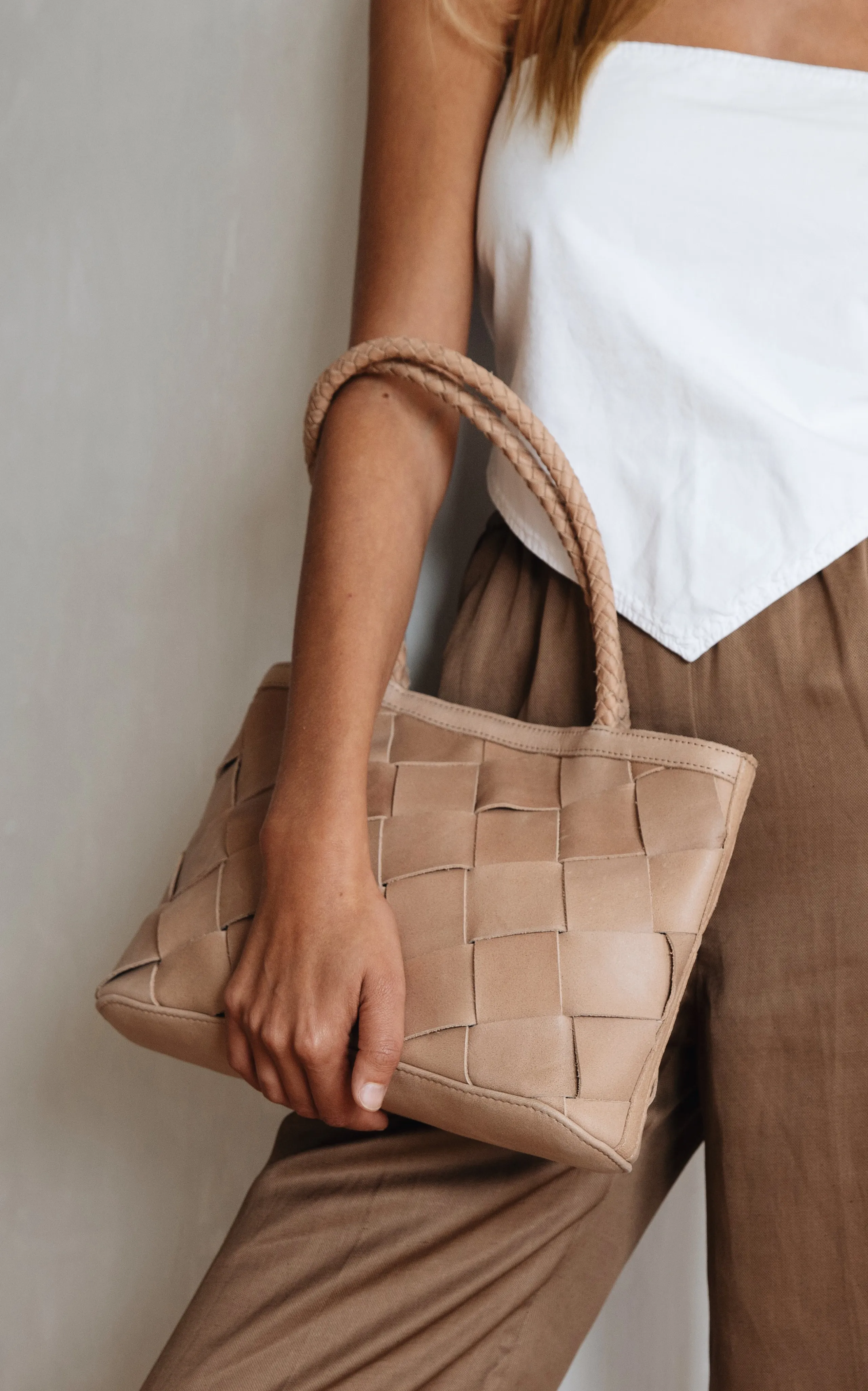 Bembien Ella Grande Woven Leather Tote Bag