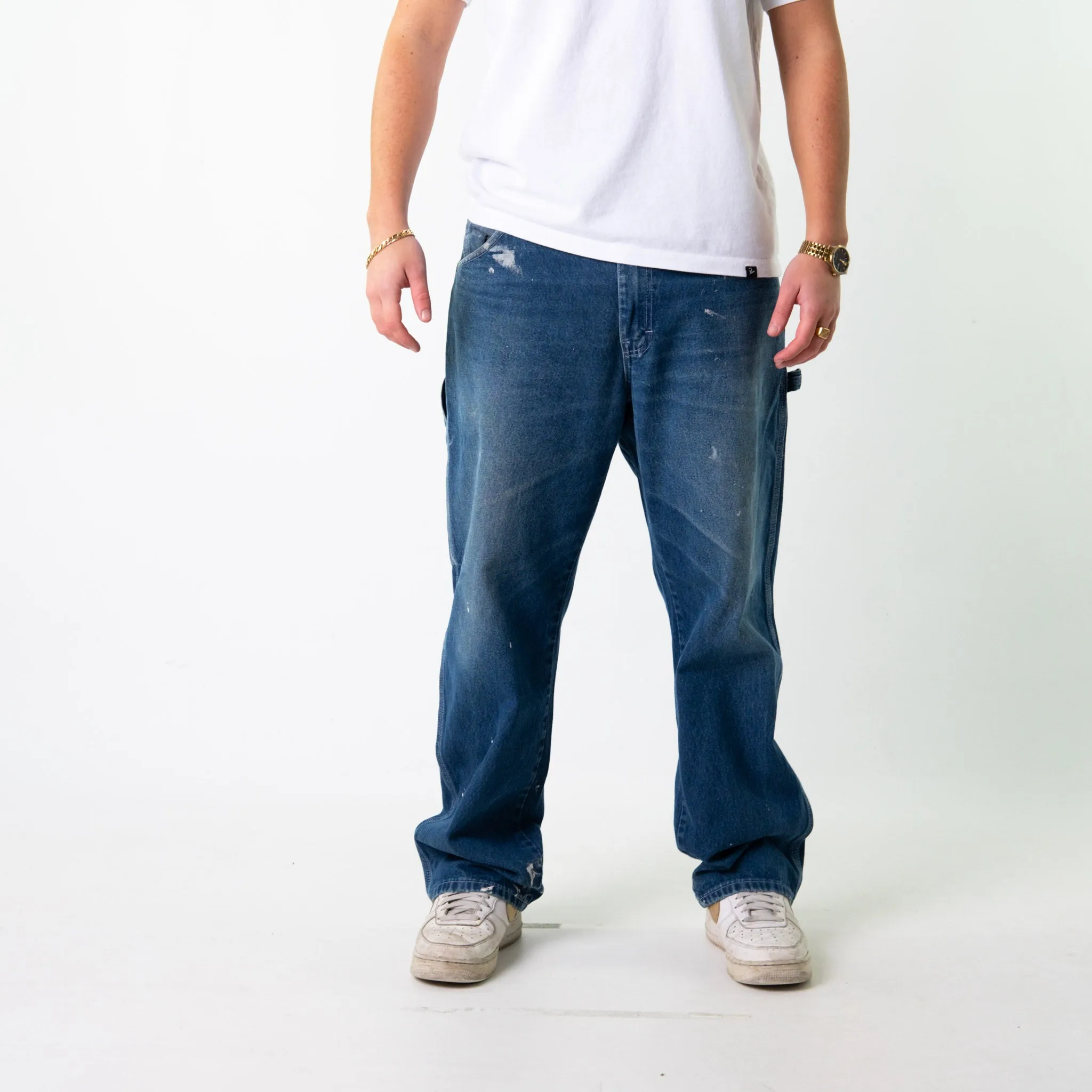 Blue 90s Dickies  Cargo Skater Trousers Pants Jeans (36x30)