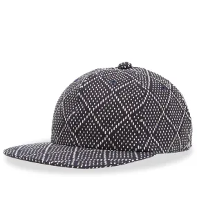 Blue Blue Japan Indigo Diamond Stitch Sashiko Baseball CapIndigo