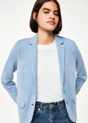 Blue Slim Jersey Jacket