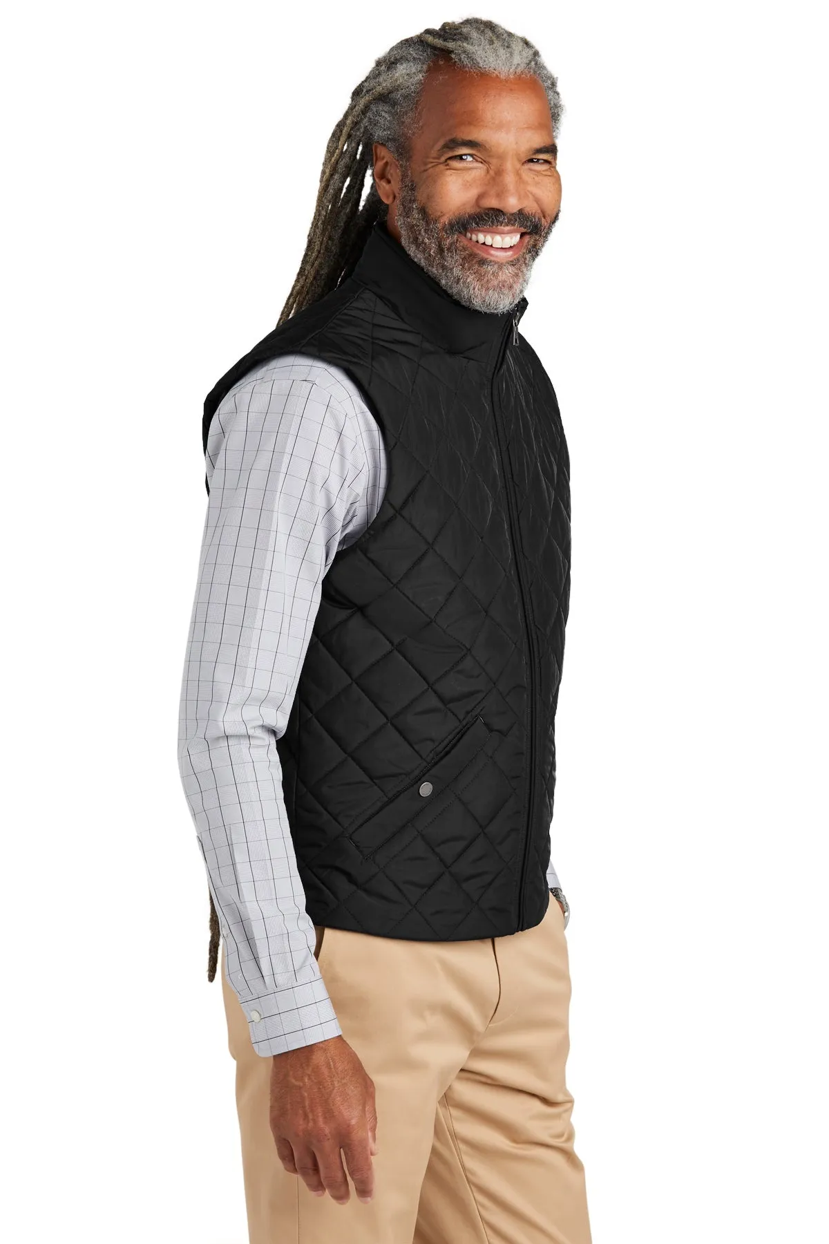 Brooks Brothers Quilted Vest, Deep Black