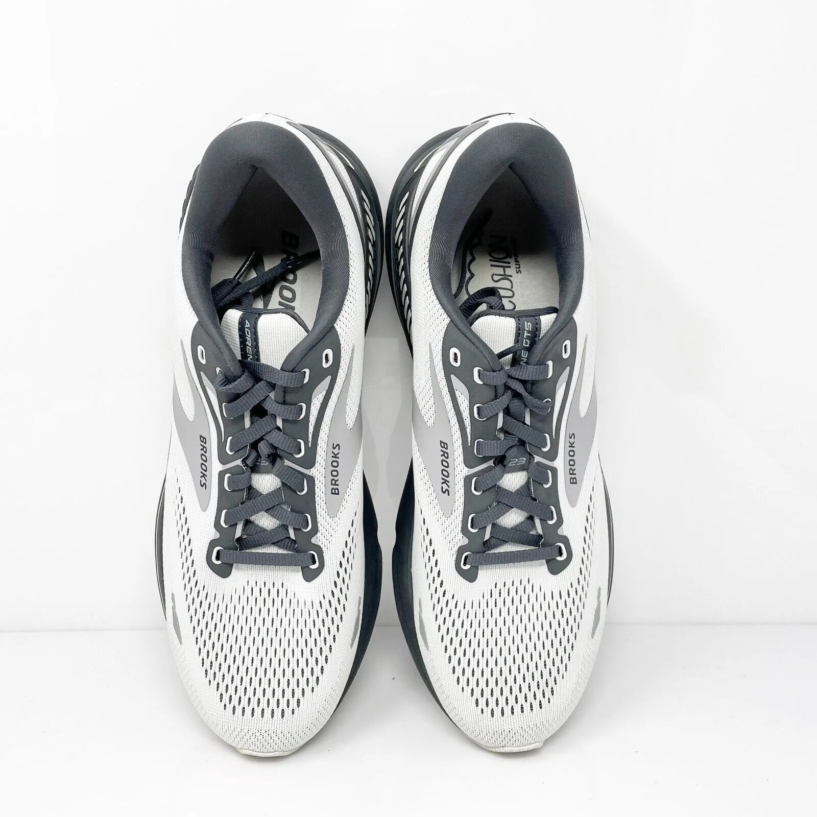 Brooks Mens Adrenaline GTS 23 1103911D065 White Running Shoes Sneakers Size 11 D