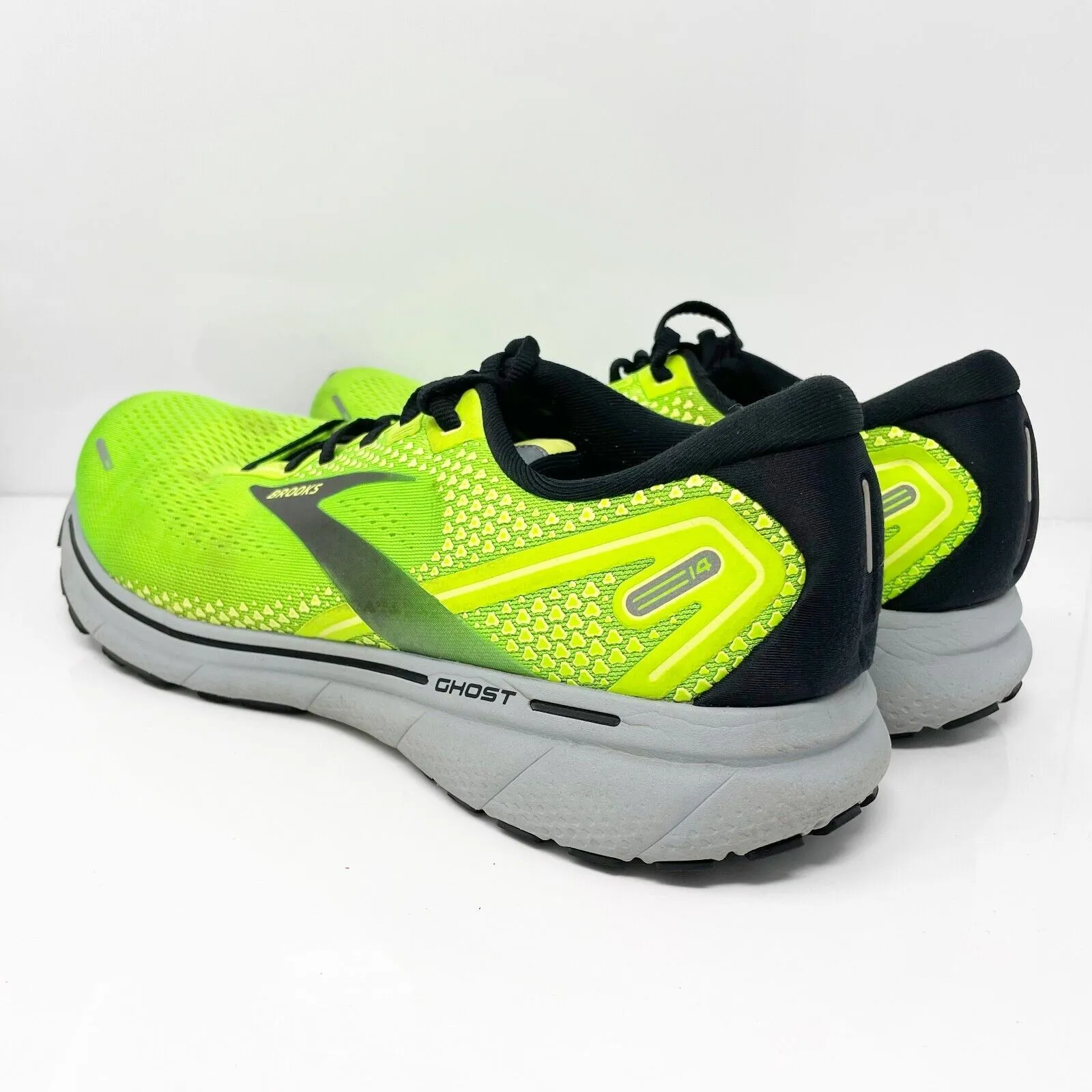 Brooks Mens Ghost 14 1103691D310 Green Running Shoes Sneakers Size 13 D