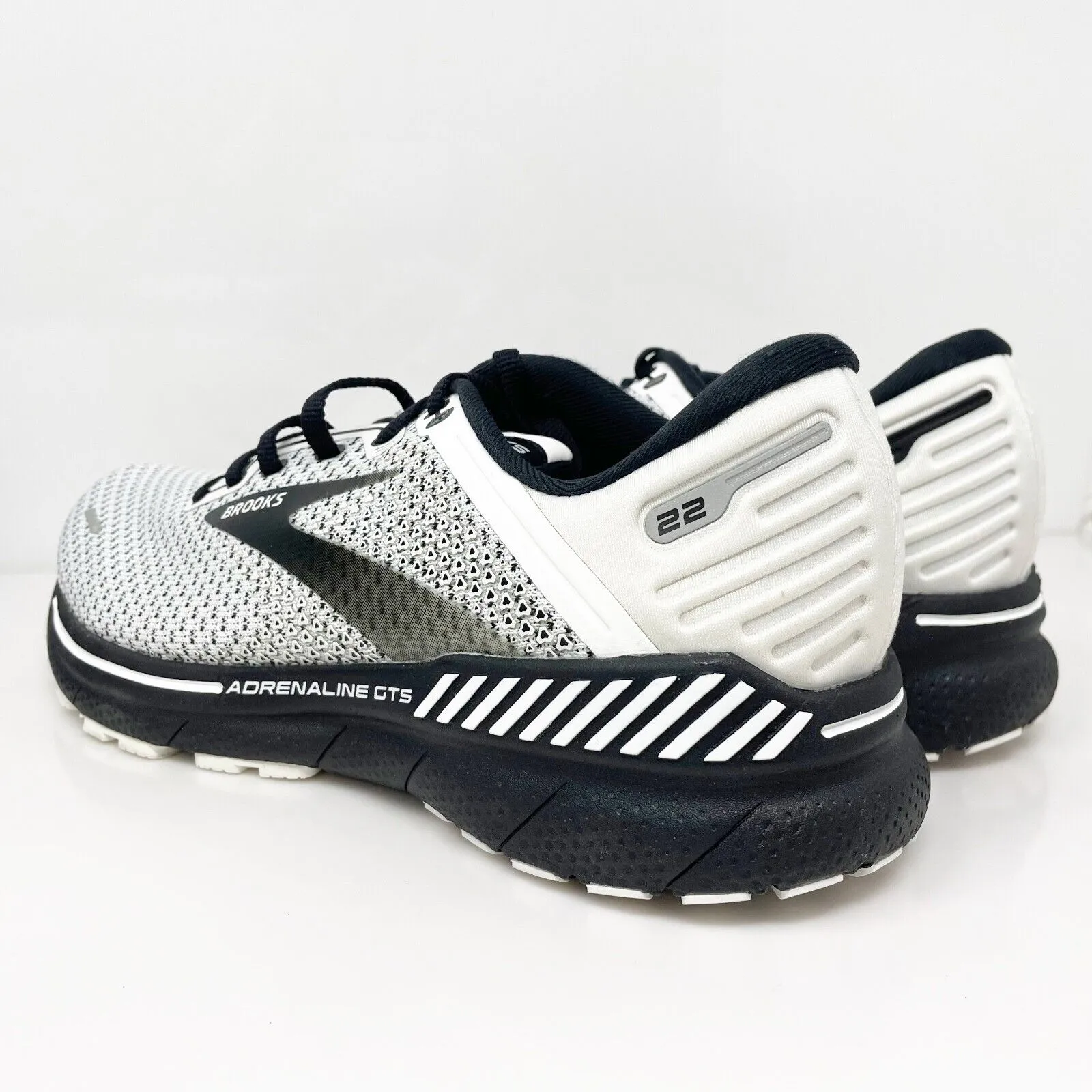 Brooks Womens Adrenaline GTS 22 1203531B135 White Running Shoes Sneakers 10.5 B