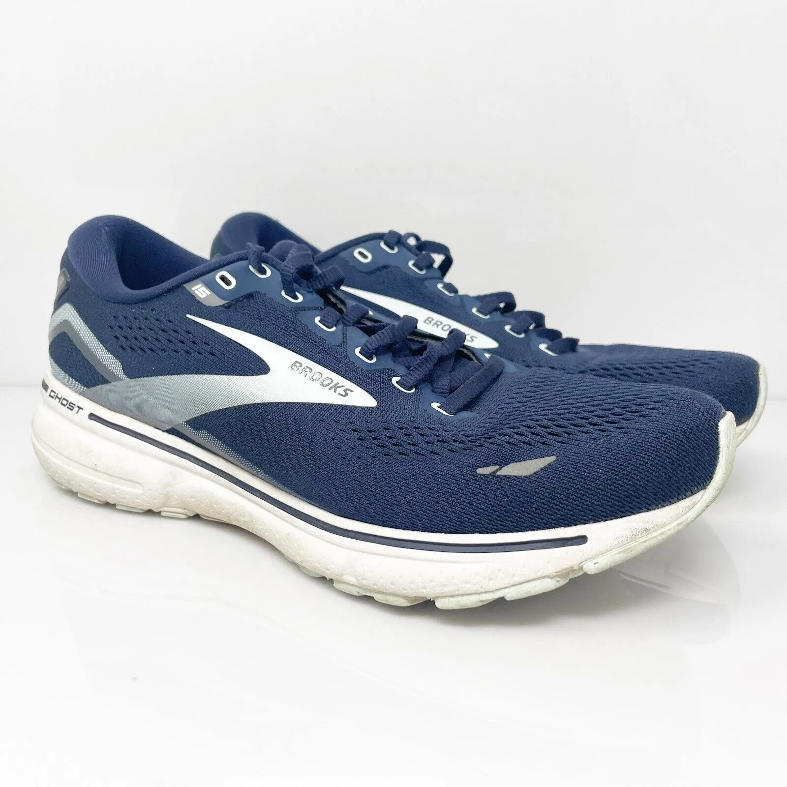 Brooks Womens Ghost 15 1203801B450 Blue Running Shoes Sneakers Size 10 B