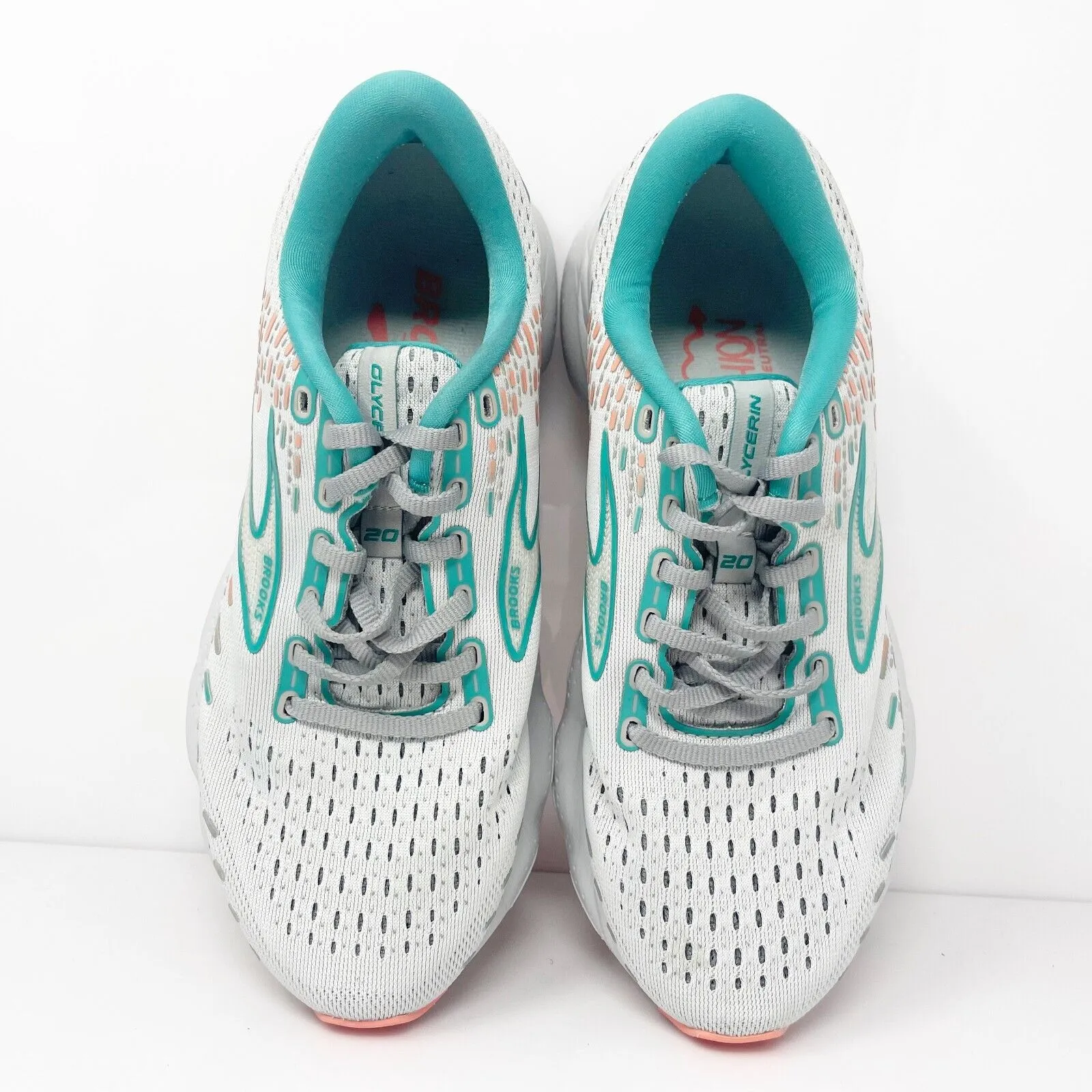 Brooks Womens Glycerin 20 1203691D061 Gray Running Shoes Sneakers Size 7.5 D