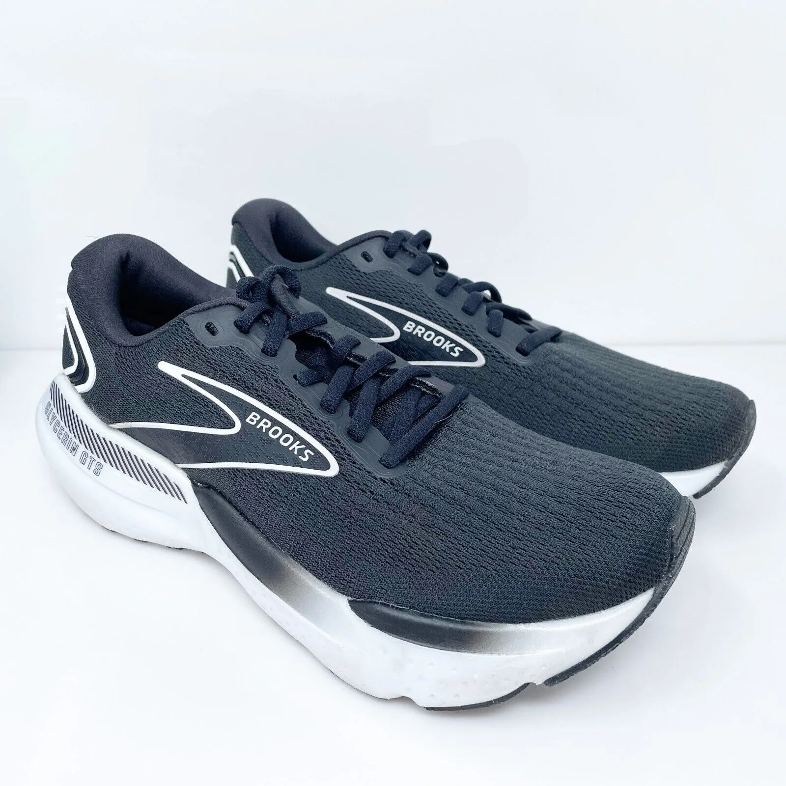 Brooks Womens Glycerin GTS 21 1204091B090 Black Running Shoes Sneakers Size 8 B