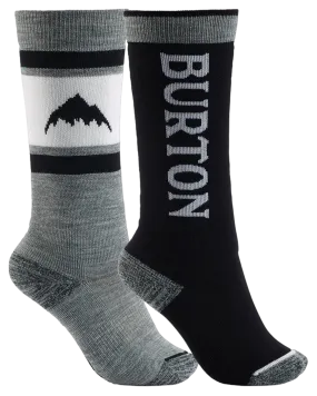 Burton Kids' Weekend Midweight Socks 2-Pack - True Black | Shop Socks at Trojan Wake Ski Snow & Snow Skiers Warehouse