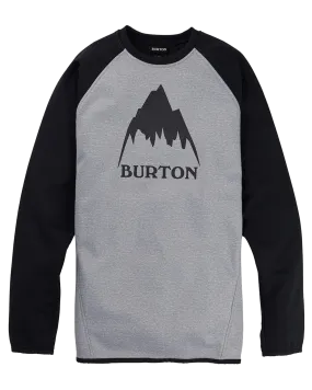 Burton Men's Crown Weatherproof Pullover Crewneck Fleece - Gray Heathe